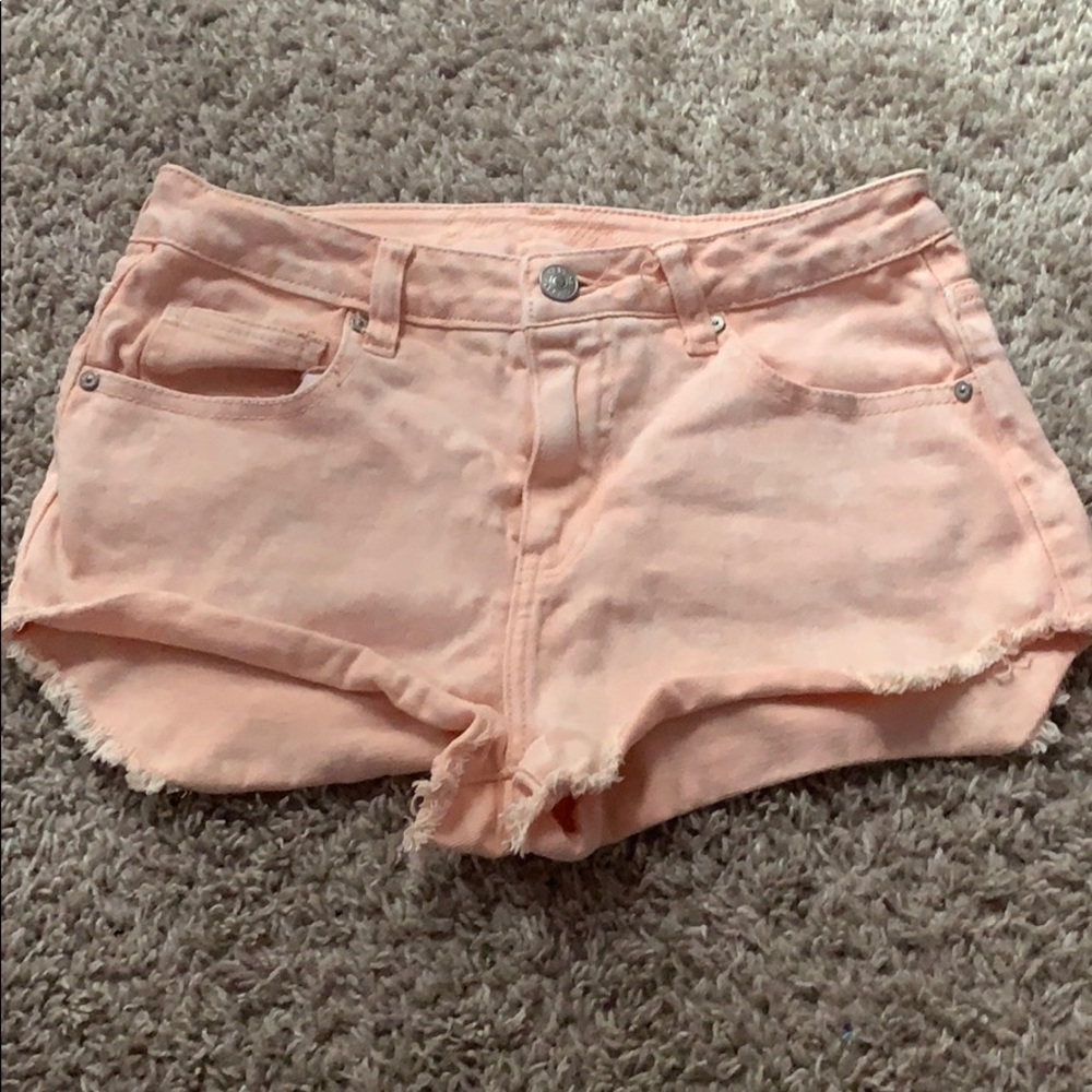 Delia's Pastel Orange Low Rise Jean Shorts